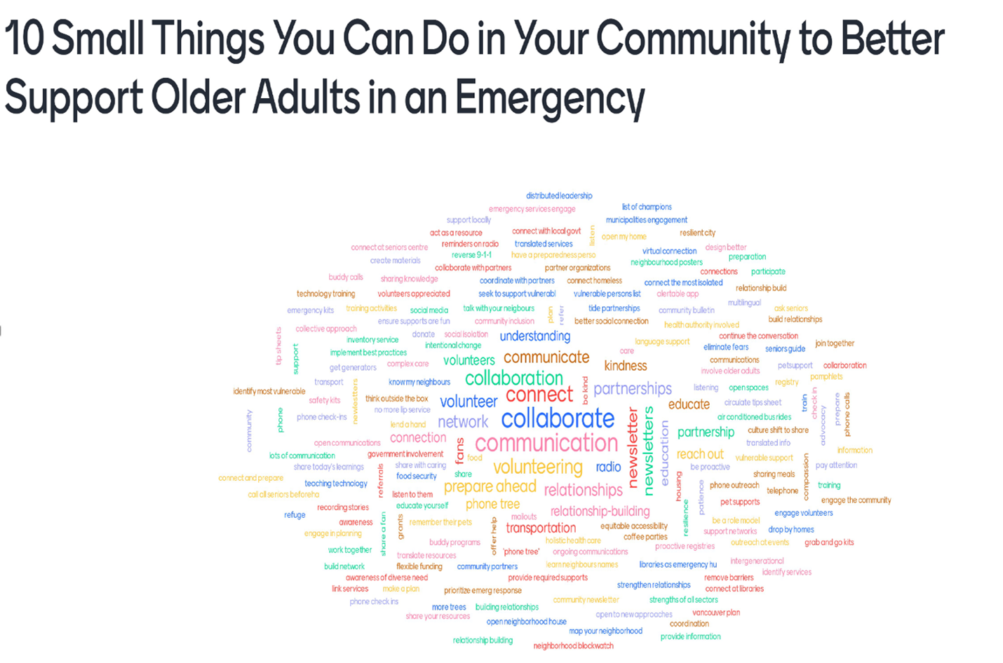 10 things communities can do for emergency preparedness